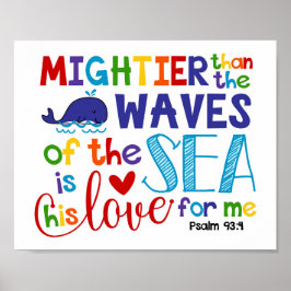 Die Waves sind größer als die Christlichen Kinder Poster