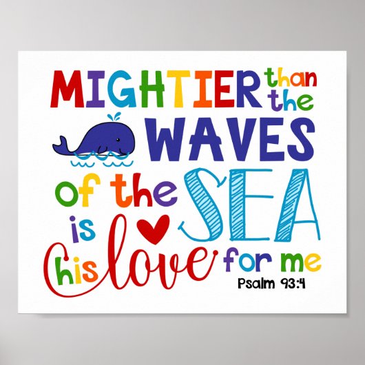 Die Waves sind größer als die Christlichen Kinder Poster (Vorne)