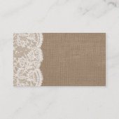 Die Webkarten der Burlap & Lace Wedding Collection Begleitkarte (Rückseite)