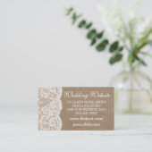 Die Webkarten der Burlap & Lace Wedding Collection Begleitkarte (Stehend Vorderseite)