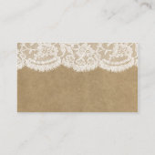 Die Website-Karten der Kraft & Spitzen-Hochzeitssa Begleitkarte (Rückseite)