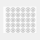 Die Website mit Ihrem Logo färbt die Personalisier Etiketten (Blatt)