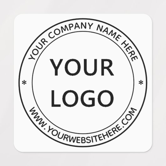 Die Website mit Ihrem Logo färbt die Personalisier Etiketten (Design 1)