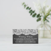 Die Website zur Sammlung Chalkboard & Lace Wedding Begleitkarte (Stehend Vorderseite)