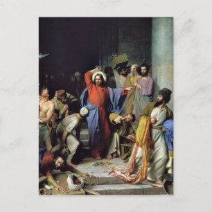 Die Wechsler vertreiben von Carl Bloch Postkarte