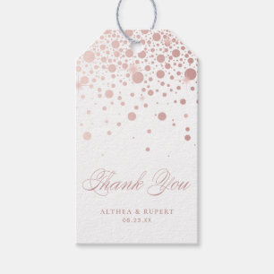 Die Wedding Imitat-Rosen-Goldconfetti-Punkte Geschenkanhänger