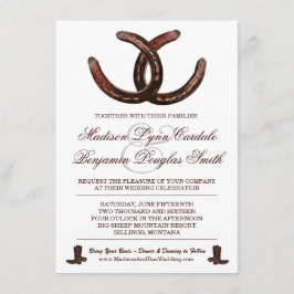 Die Wedding Land-Western-Hufeisen-Stiefel lädt ein Einladung