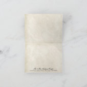 Die Wedding Pfau-Federn danken Ihnen Dankeskarte (Innenseite)