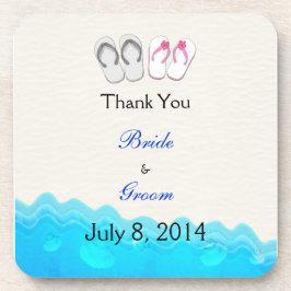 Die Wedding Strand-Sandalen danken Ihnen Getränkeuntersetzer