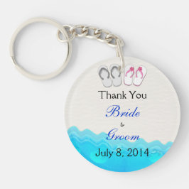 Die Wedding Strand-Sandalen danken Ihnen Schlüsselanhänger