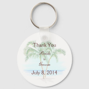Die Wedding Strand-und Palmen danken Ihnen Schlüsselanhänger