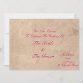 Die Wedding Theater-Vorhänge laden ein Einladung (Rückseite)