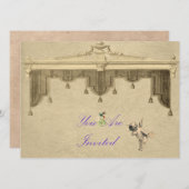 Die Wedding Theater-Vorhänge laden ein Einladung (Vorne/Hinten)