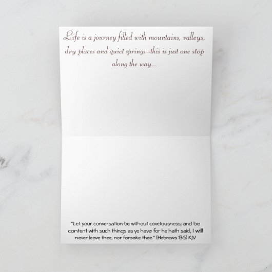 Die Weg-Ermutigung Karte (Innenseite)