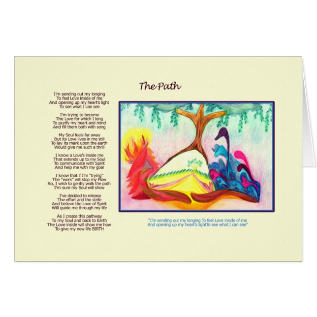 Die Weg-Karte (Vorderseite (Horizontal))