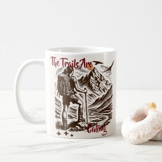 Die Wege rufen Kaffeetasse (Mit Donut)