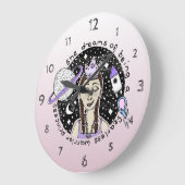 Die weibliche Girl Prinzessin Galaxy Dream Doodle Große Wanduhr (Winkel)