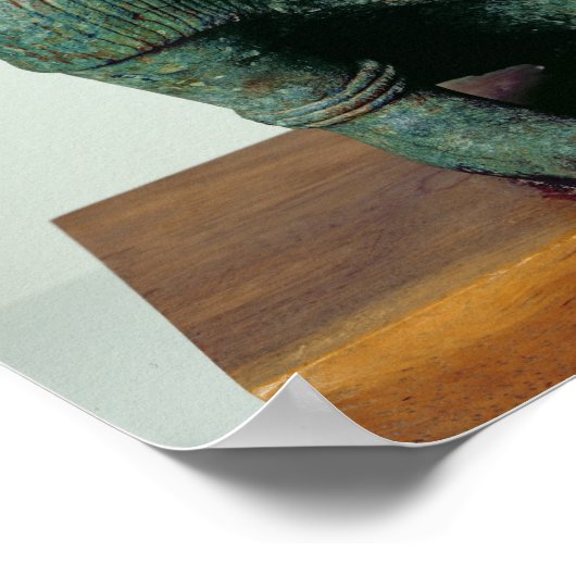 Die weibliche Knetfigur, die zur Stützung einer Poster (Ecke)