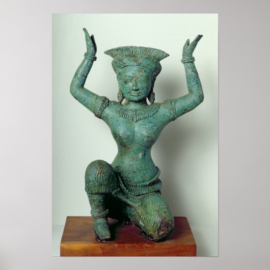 Die weibliche Knetfigur, die zur Stützung einer Poster (Vorne)