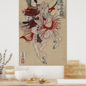 Die weibliche Krieger-Samurai Lady Hangaku Poster (Küche)