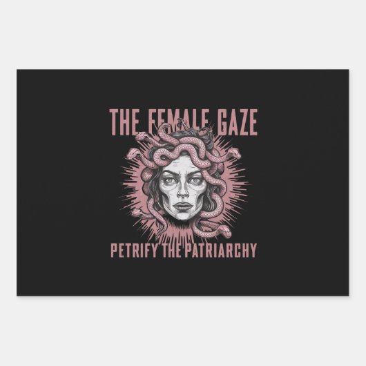 Die Weiblichkeit versteinert die Patriarchat Medus Geschenkpapier Set (Vorderseite)
