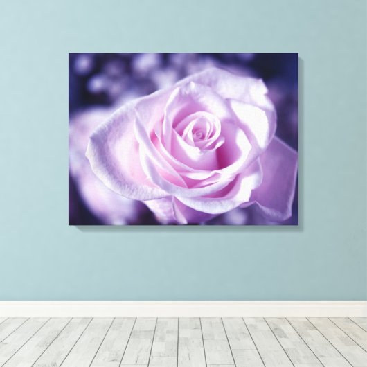Die weich rosa rosa rosenstarkte Leinwand drucken (Insitu (Holzboden))