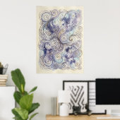 Die weiche Spirale der väterlichen Lichtwandkunst Poster (Heimbüro)