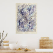 Die weiche Spirale der väterlichen Lichtwandkunst Poster (Küche)