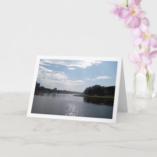 Die Weichsel, die Landschaft von Krakau Karte (Orchidee)