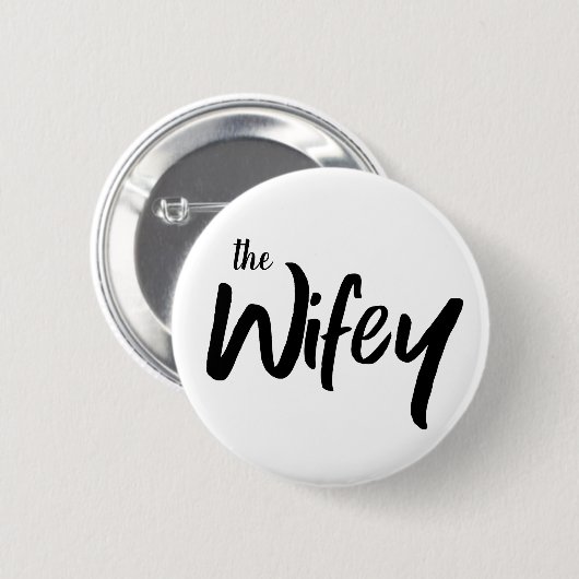 Die weifey-Whimsiktypografie für die Bride Button (Vorne & Hinten)