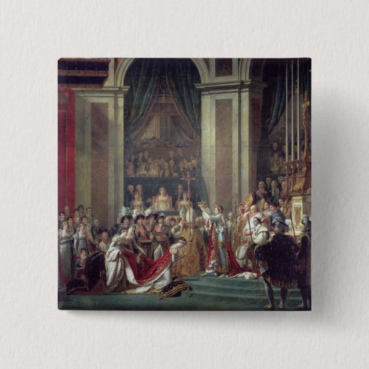 Die Weihe des Kaisers Napoleon Button (Vorderseite)