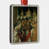 Die Weihe des Kaisers Napoleon Silbernes Ornament (Rechts)