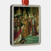 Die Weihe des Kaisers Napoleon Silbernes Ornament (Rechts)