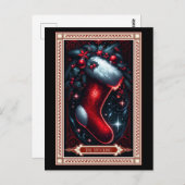 Die Weihnachts-Strumpf-Tarot-Karte Postkarte (Vorne/Hinten)