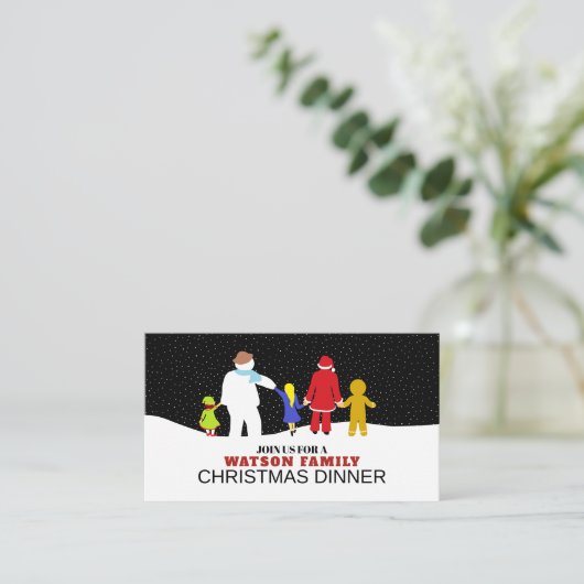 Die Weihnachtsbande, das Weihnachts-Party-Ticket l Begleitkarte (Stehend Vorderseite)