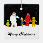 Die Weihnachtsbande-Feiertage-Keramik Keramikornament (Rückseite)