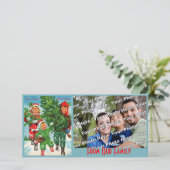 Die Weihnachtsbaum-Fotokarte erhalten Feiertagskarte (Stehend Vorderseite)