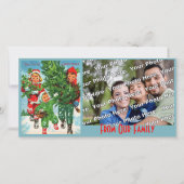 Die Weihnachtsbaum-Fotokarte erhalten Feiertagskarte (Vorderseite)