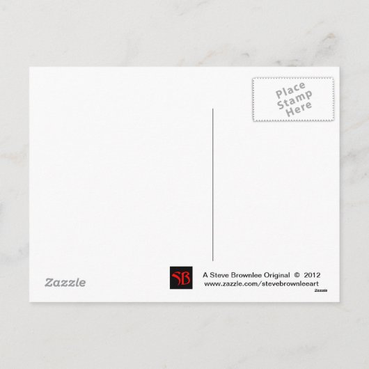 Die Weihnachtsbaum-Liegekarte Feiertagspostkarte (Rückseite)