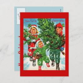 Die Weihnachtsbaum-Postkarte bekommen Feiertagspostkarte