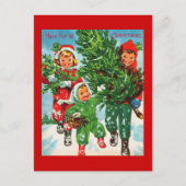 Die Weihnachtsbaum-Postkarte bekommen Feiertagspostkarte (Vorderseite)