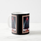 Die Weihnachtsbaum-Tarot-Karte Kaffeetasse (Vorderseite Links)
