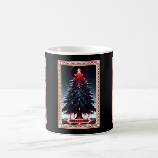 Die Weihnachtsbaum-Tarot-Karte Kaffeetasse (Mittel)