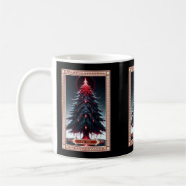 Die Weihnachtsbaum-Tarot-Karte Kaffeetasse