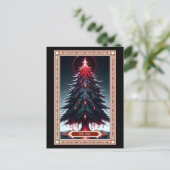 Die Weihnachtsbaum-Tarot-Karte Postkarte (Stehend Vorderseite)