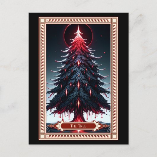 Die Weihnachtsbaum-Tarot-Karte Postkarte (Vorderseite)