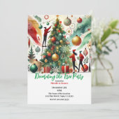 Die Weihnachtsbaumfeier Einladung (Stehend Vorderseite)