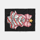 Die Weihnachtsbaumkuchen Debbie Pink Co Fleecedecke (Vorderseite (Horizontal))