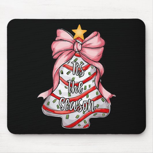 Die Weihnachtsbaumkuchen Debbie Pink Co Mousepad (Vorne)