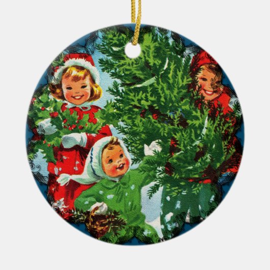 Die Weihnachtsbaumverzierung Keramik Ornament (Vorne)